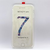 geschikt voor iPhone 7 Hoesje - Dual TPU Case - 360 Graden Cover - 2 in 1 Cases ( Voor en Achter) Transparant