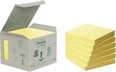 Post-it® Notes Gerecycleerd Mini Toren - Geel-  6 stuks