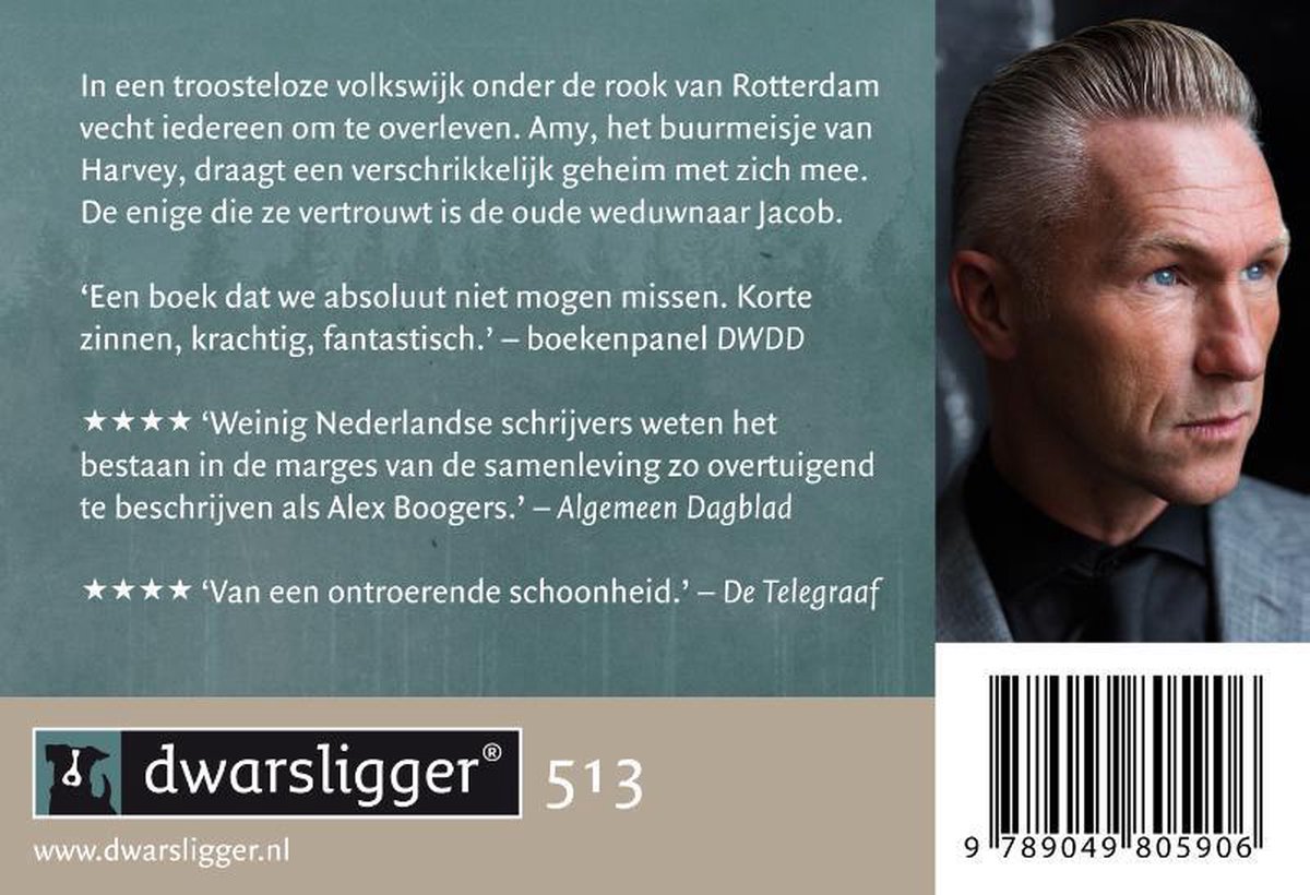 Close-up portret van een man met kort, blond haar, blauwe ogen en een lichte baardgroei.