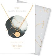 Orelia ketting kort met sterrenbeeld 'Maagd' goudkleurig met giftcard en envelop
