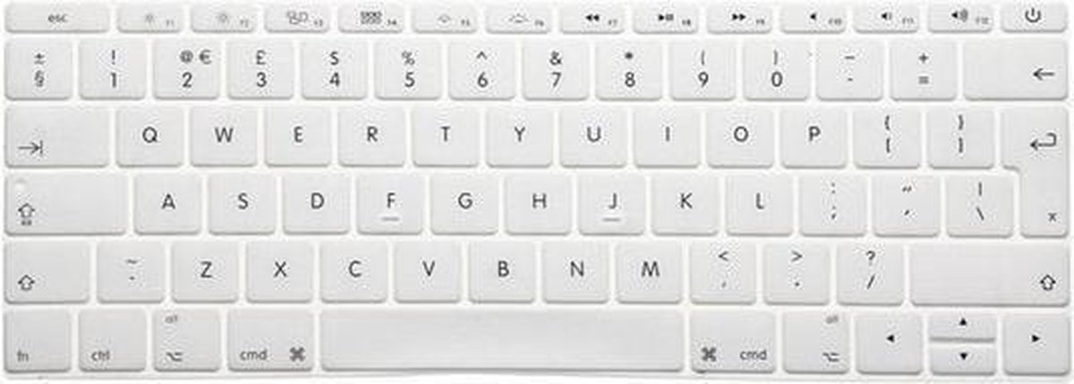 Siliconen Toetsenbord bescherming voor Macbook Pro zonder Touch Bar Wit