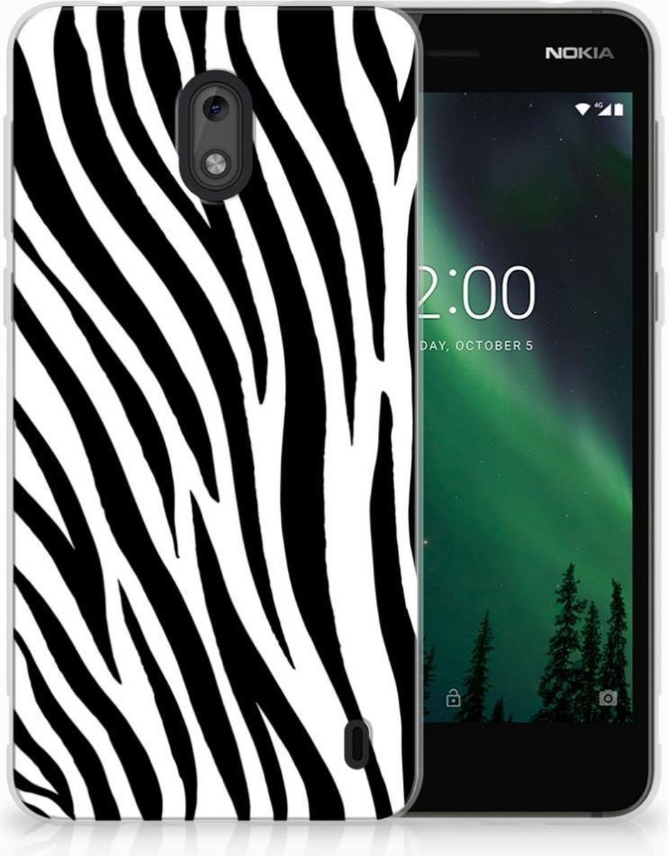 Nokia 2 TPU Hoesje Zebra