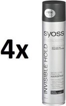 Syoss Hairspray Invisible Hold 400 ml 4 stuks Voordeelverpakking
