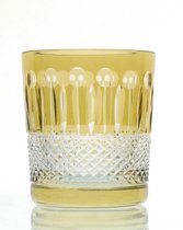 Kristallen whiskeyglazen  - Whiskyglas CHRISTINE - light olive - set van 2 glazen - gekleurd kristal