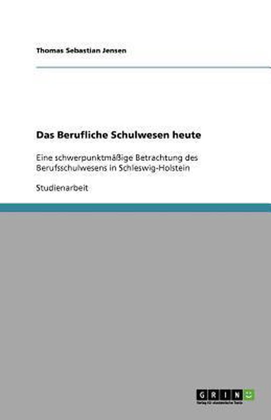 Das Berufliche Schulwesen heute - cover
