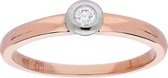 Glow 214.5208 Ring Rood/Witgoud G SI 1 0,05ct - maat 50