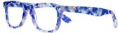 Icon Eyewear KCE800 Goldline Leesbril +1.00 - Blauw gemeleerd - Acetaat