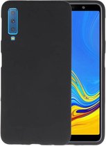 BackCover Hoesje Color Telefoonhoesje voor Samsung Galaxy A7 2018 - Zwart