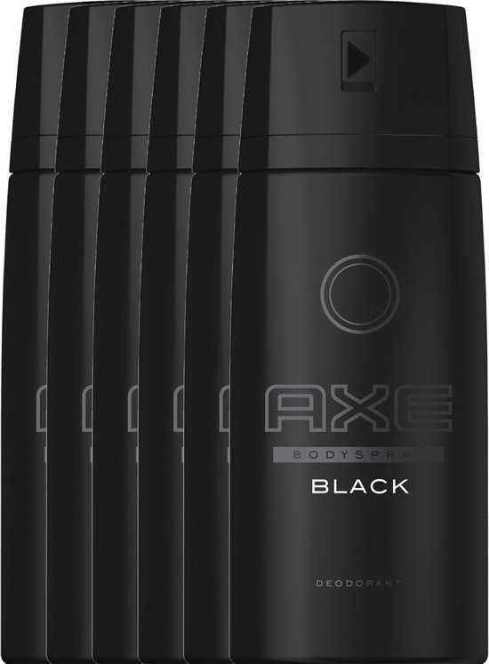 Axe Black For Men - 6 x 150 ml - Deodorant Spray - Voordeelverpakking |  bol.com