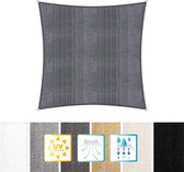 Vierkante luifel van Lumaland incl. spankoorden|Vierkant 4 x 4 m| 160 g/m² - donkergrijs