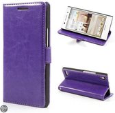 KDS Smooth Wallet Hoesjes Huawei Ascend G6 4G paars