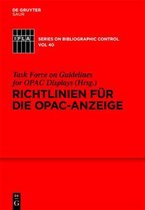 Richtlinien fur die OPAC-Anzeige