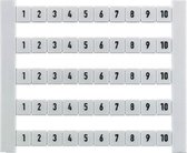 WM cod rijgklem Dekafix 5 - cijfers, wit, opdruk cijfers