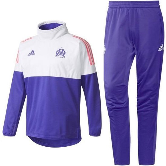 Adidas Olympique Marseille HYB Trainingsset EU - Maat M - Kleur Wit/Paars |  bol.com