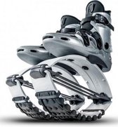 Kangoo Jumps KJ-XR3 reboundschoenen, white edition. Zilver / Zwart, maat S (36-39)