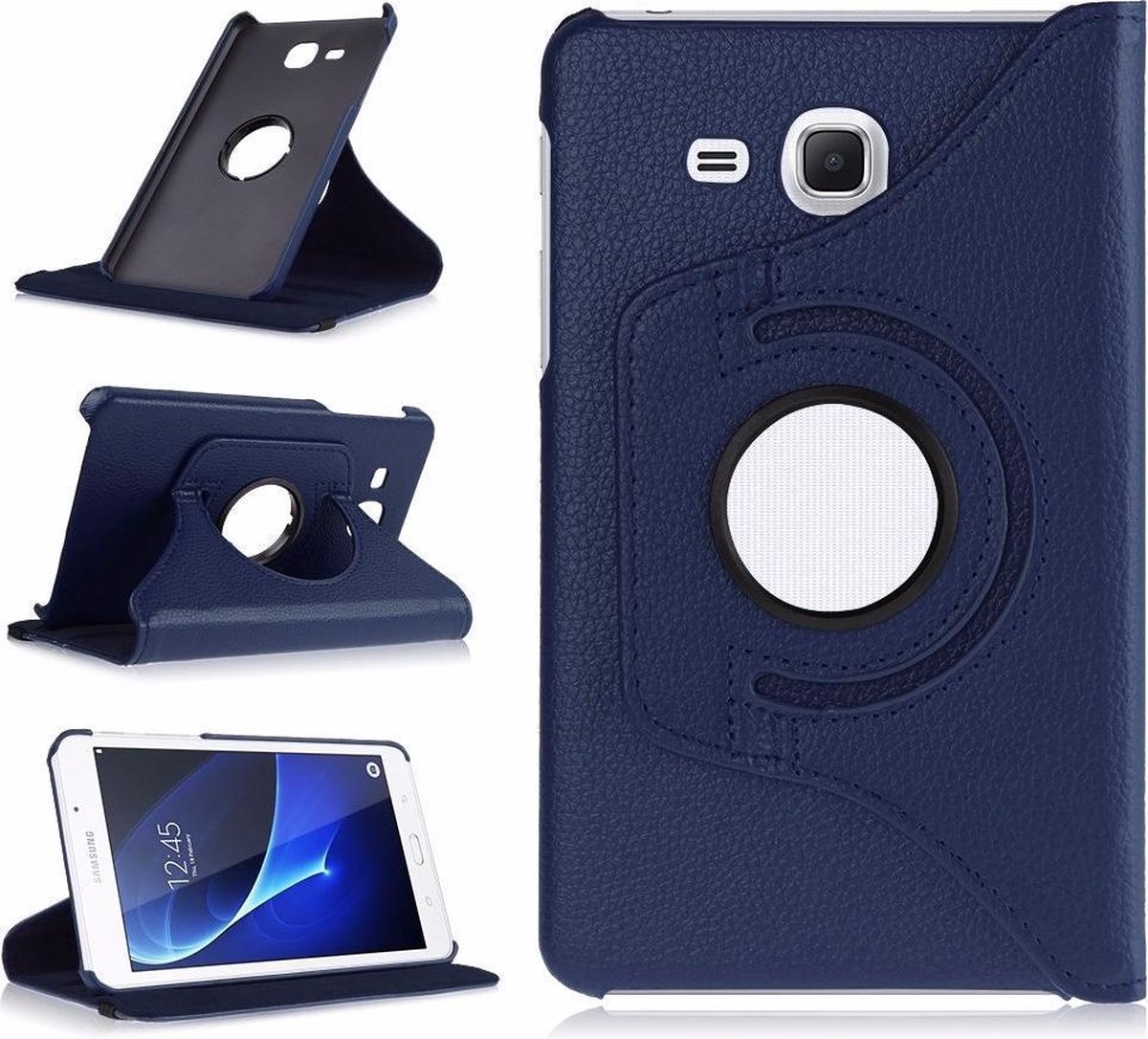 Samsung Galaxy Tab A 7.0 inch (2016) T280 / T285 hoesje 360 graden draaibare Case Donker blauw