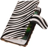 HTC One S Zebra Booktype Wallet Hoesje