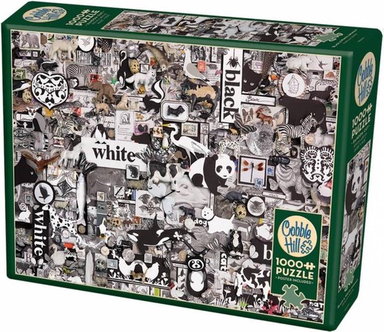 Cobble Hill Zwart wit dieren puzzel van 1000 stukjes | bol.com