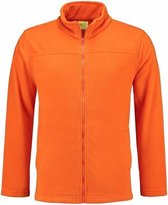 Oranje fleece vest met rits voor volwassenen 2XL (44/56)
