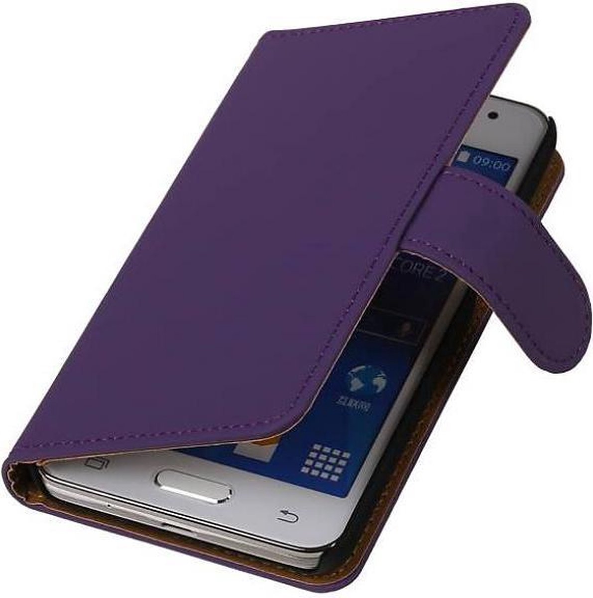 Bookstyle Wallet Case Hoesje Geschikt voor Samsung Galaxy Core II G355H Paars