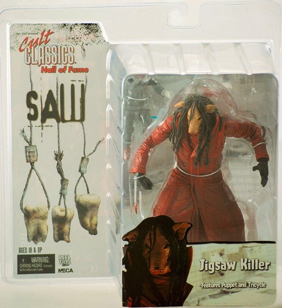 Neca Cult Classics Jigsaw Killer features Puppet and Tricycle