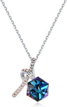 Ketting 925 Sterling Zilver met Swarovski® Kristal  - Lengte 45cm