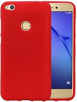 Sand Look TPU Backcover Case Hoesje voor Huawei P8 Lite 2017 Rood