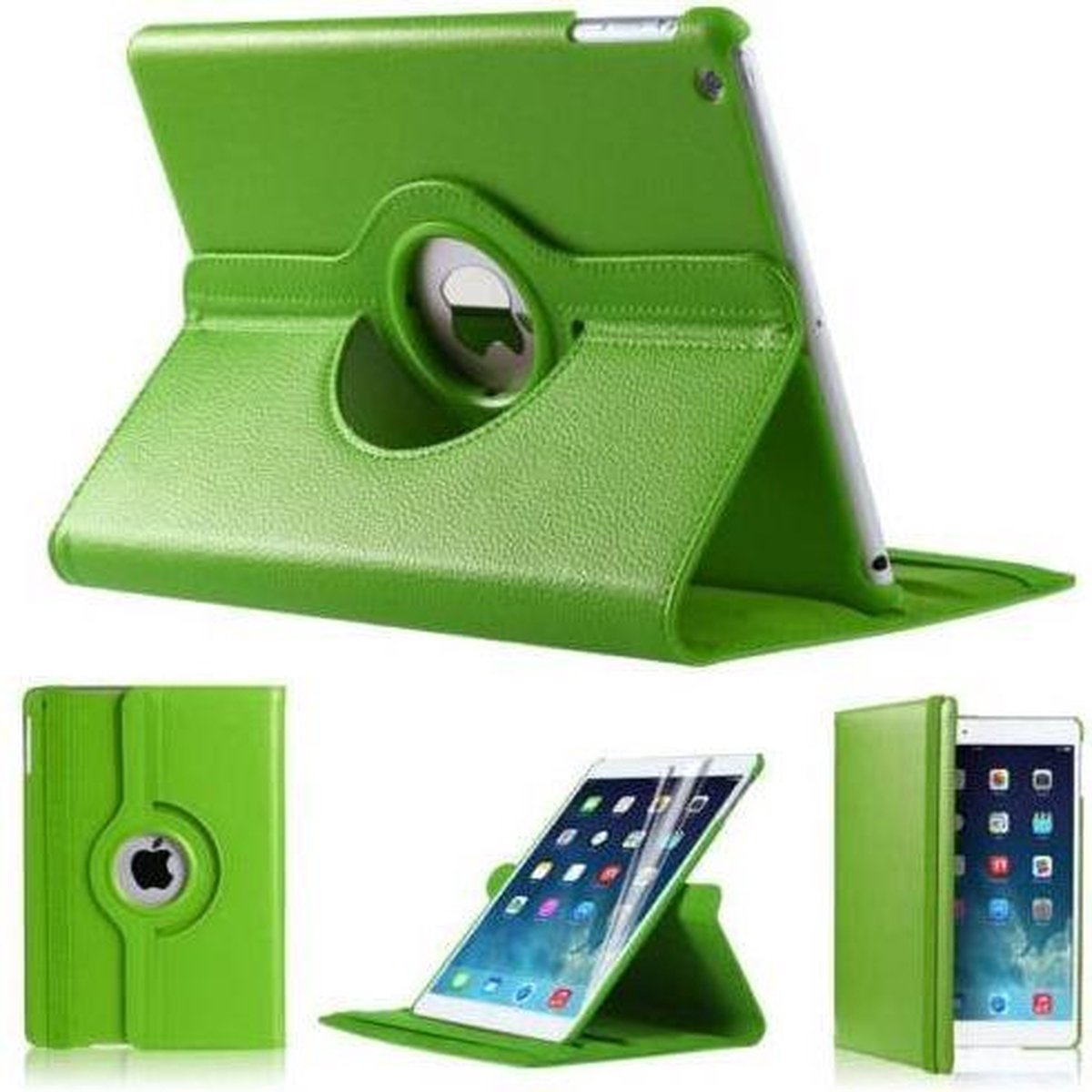 geschikt voor Apple iPad Air (iPad 5) 360 Rotating Case Hoesje Groen
