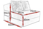 Opvouwbaar matras - 1 persoons - 70x200x15 cm - beton grijs