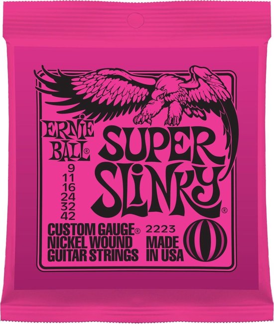 Ernie Ball Super Slinky 2223 - Gitaarsnaren voor elektrisch gitaar .009-.042