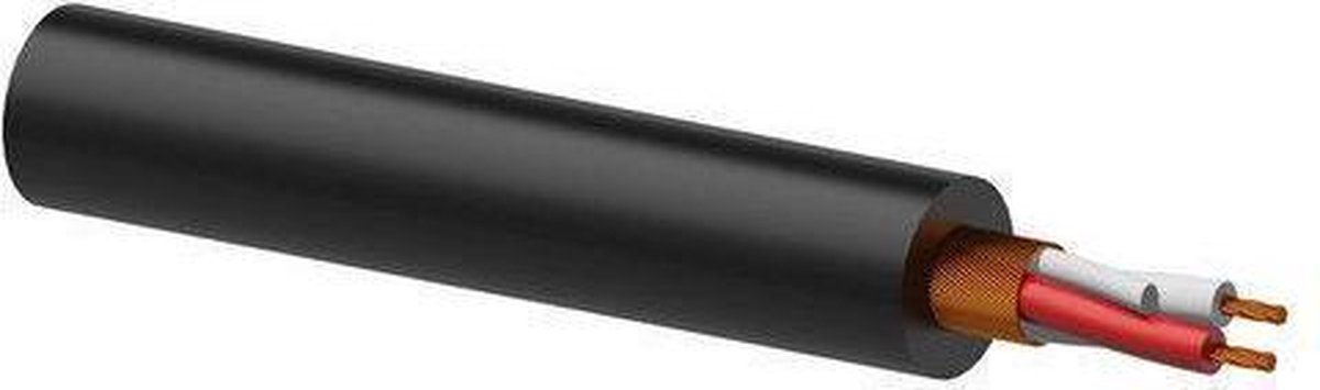 MICROPHONE CABLE - 2x 0.23mm² - BLACK - Prijs/meter