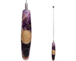 Biotensor met Verenstalen Spriet – Handvat Amethist – Bloem des Levens