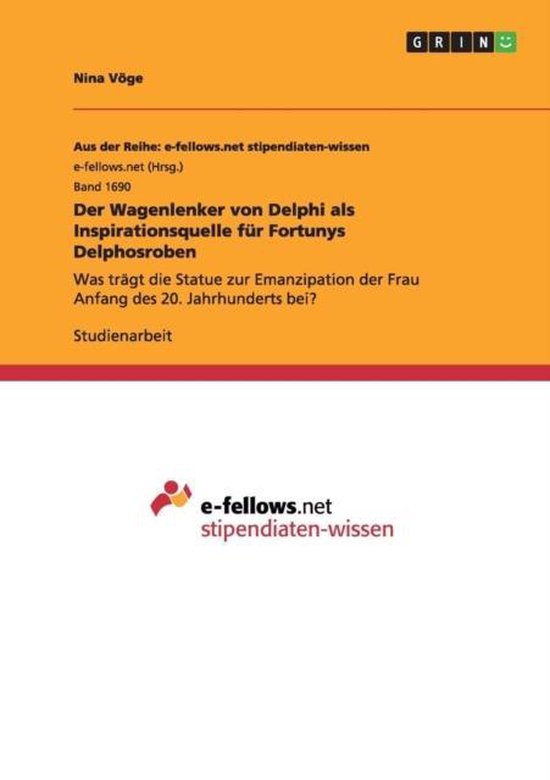 Der Wagenlenker Von Delphi ALS Inspirationsquelle Fur Fortun ... - cover