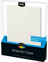 GRIXX Optimum Case Apple iPad Air Smartcover PU Leather Rubber Coated White - tablethoes