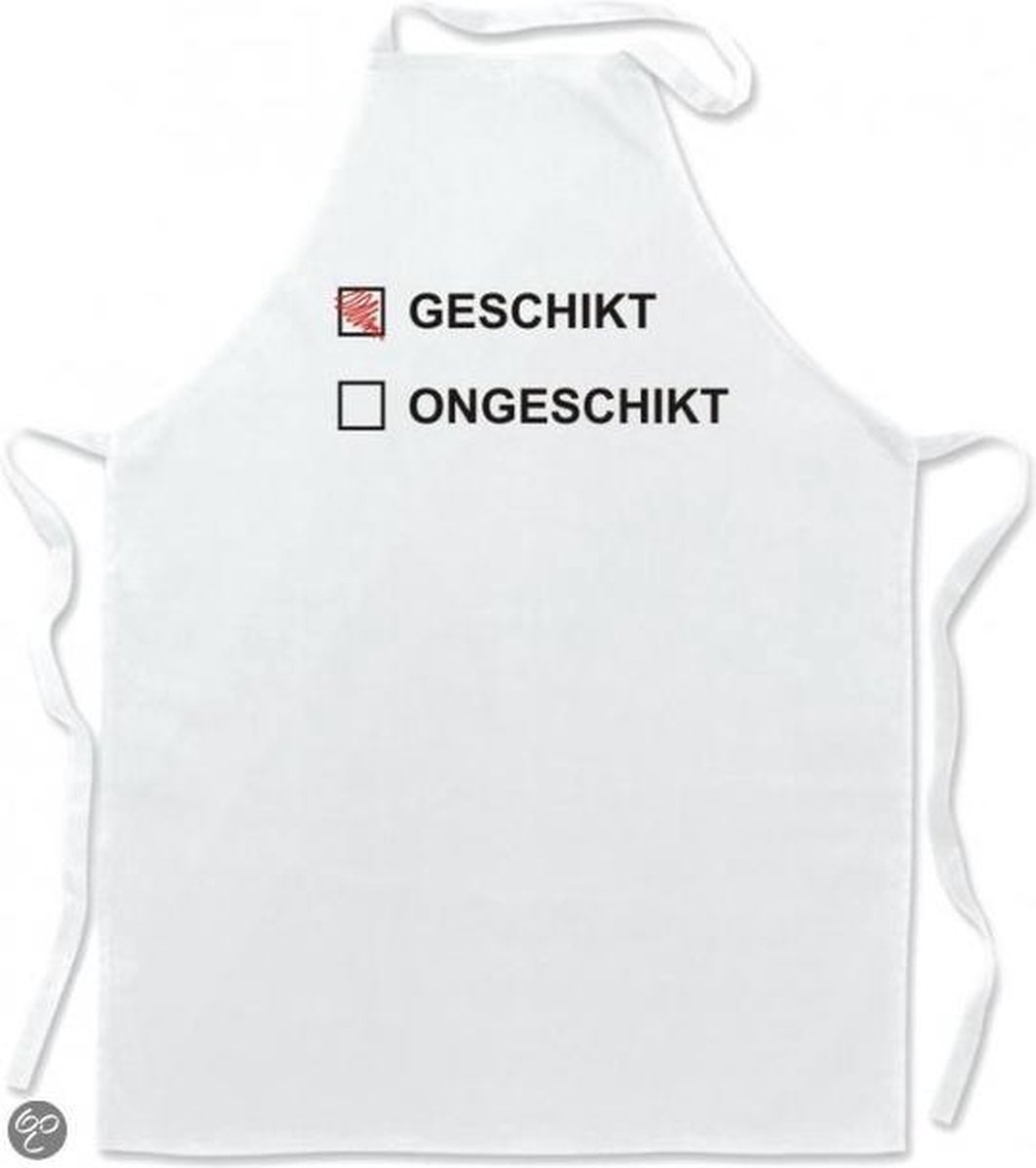 Mijncadeautje Keukenschort Geschikt Ongeschikt