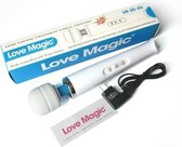 Love magic® Wand 20 standen Vibrator USB oplaadbaar en 230 Volt. draadloos/ wireless -WIT