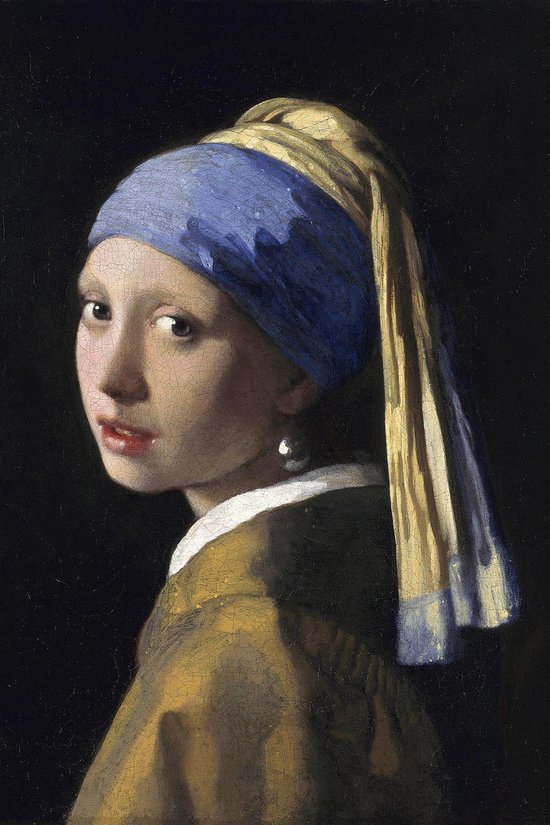 Canvasdoek fille avec une boucle d'oreille perle | Johannes Vermeer | Toile | 20x30 CM
