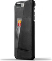 Mujjo Lederen Wallet Case Apple iPhone 7 Plus / 8 Plus Zwart