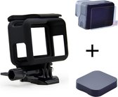 PRO SERIES 3 in 1 Kit Housing Frame + Glass Screenprotector + Camera Lens Cover voor GoPro Hero