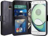 Cyclone Cover zwart wallet case hoesje Motorola Moto G4 Play