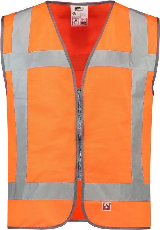 Foto: Tricorp veiligheidsvest rws vlamvertragend workwear 453007 fluor oranje maat xl