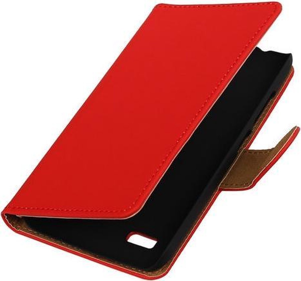 Rood Effen Booktype Huawei Y560 / Y5 Wallet Cover Hoesje