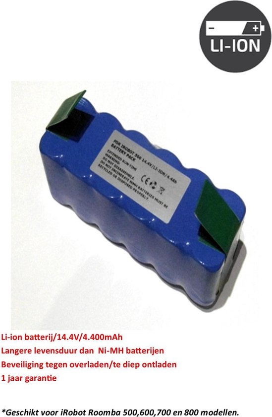 Batterie 14.4V 4400mAh Pour IRobot Roomba 560 - Remplacement Compatible - Neuf