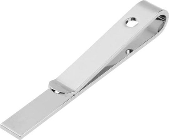 Fako Bijoux® - Dasspeld - Stropdas Clip - Tie Clip - Clip Mini - 43mm - Zilverkleurig
