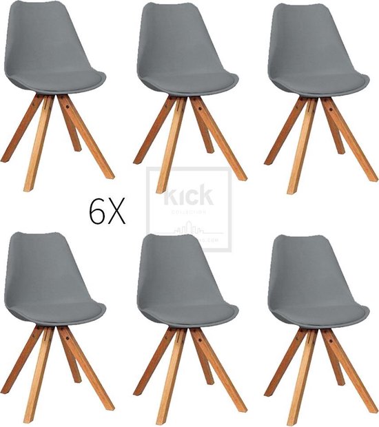 Kick Deal - set 6x Eetkamerstoel Luuk stoel | bol.com