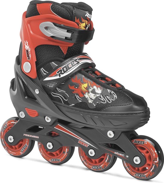 Roces Compy 6.0 skate set Inlineskates - Maat 34-37 - Unisex - zwart/rood