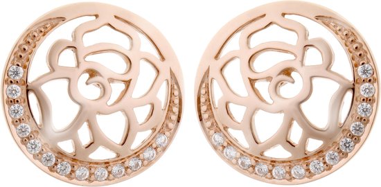 Orphelia Silver 925 Zo-7089/1 Earring Rose Flower Zirc