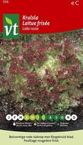 Sla Krulsla Lollo Rossa - Bolvormige roodgetinte slakrop met decoratieve, zeer fijn gekrulde bladranden