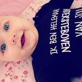 Baby rompertje zwart met tekst opdruk Ik ben helemaal ondersteboven van jou | korte mouw | zwart wit | maat 62/68 cadeau papa mama oma opa oom tante vaderdag moederdag