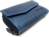 Hill Burry - VL77703 - 13092 - leder- rits portemonnee – Blauw